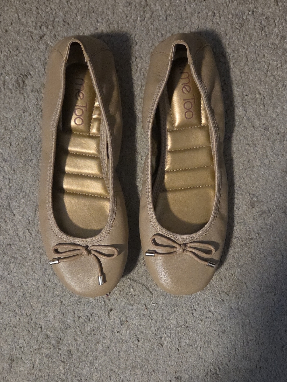 me too Nude Bow Ballet Flats